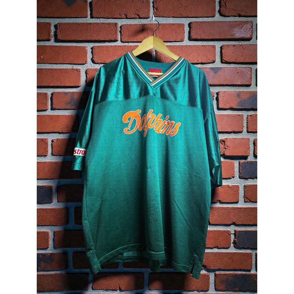 Miami Dolphins NFL Jersey Short Sleeve V Neck Football Shirt One Size Fits 2XL
